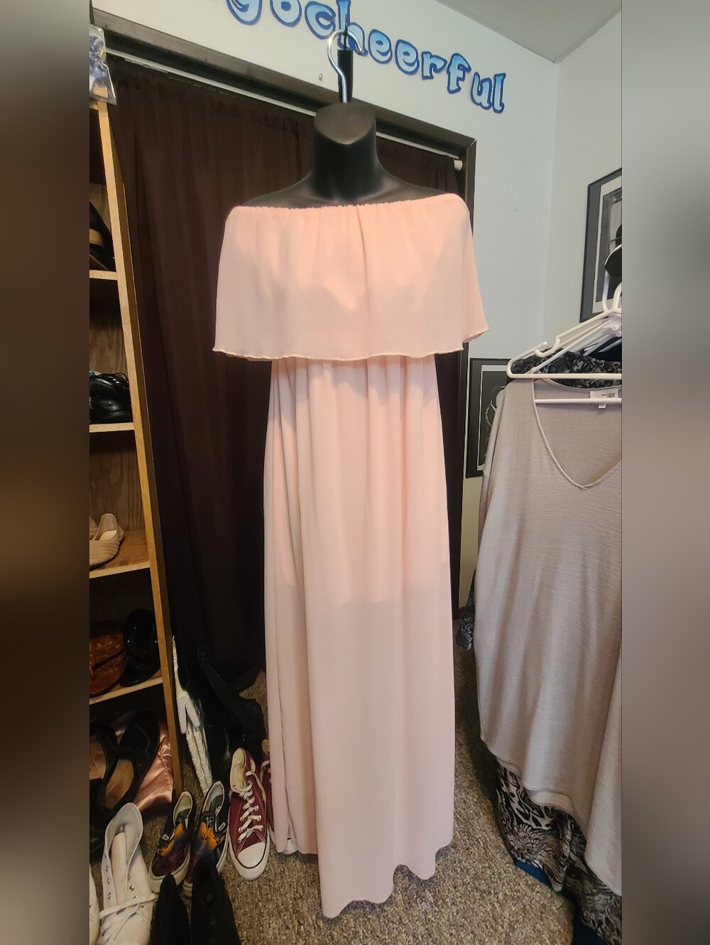 Lovely Day Strapless Blush Pink Maxi Dress